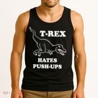 TRex Hates Pushups Tank Top thumb 3