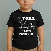 TRex Hates Pushups Toddler T-Shirt thumb 2