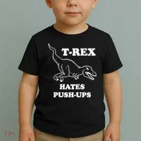 TRex Hates Pushups Toddler T-Shirt thumb 2