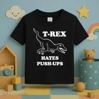 TRex Hates Pushups Toddler T-Shirt thumb 3