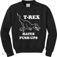 TRex Hates Pushups Kids Sweatshirt thumb 0