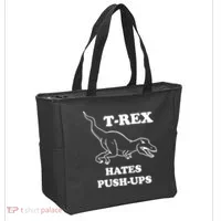 TRex Hates Pushups Tote Bag thumb 2