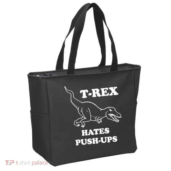 TRex Hates Pushups Tote Bag