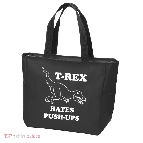 TRex Hates Pushups Tote Bag