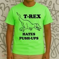 TRex Hates Pushups T-Shirt thumb 3