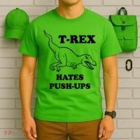 TRex Hates Pushups T-Shirt thumb 6
