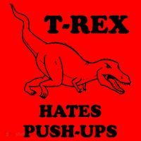 TRex Hates Pushups Santa Hat thumb 1