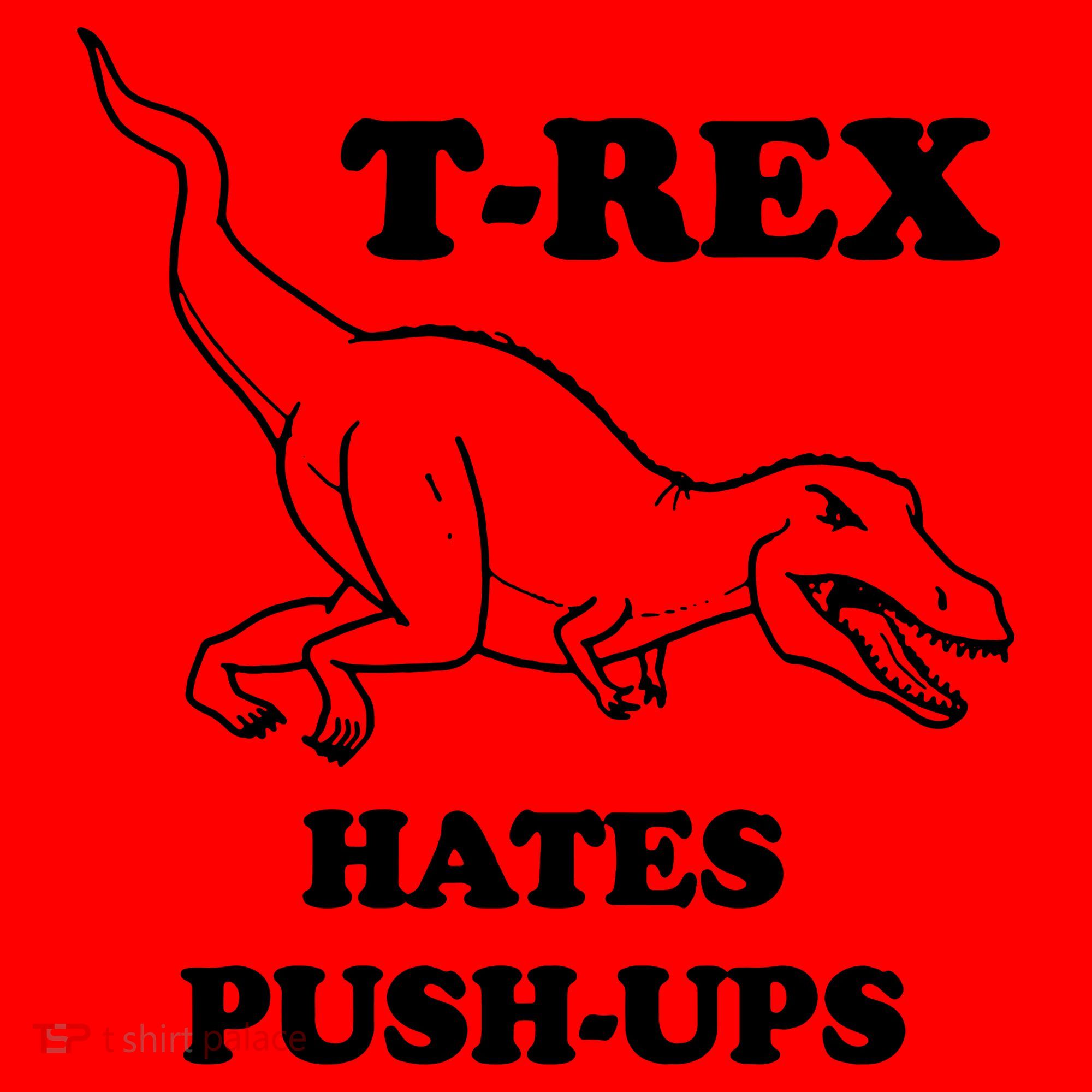 TRex Hates Pushups Santa Hat