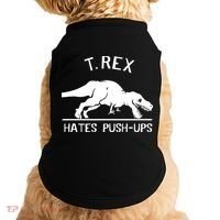 T-Rex Hates PushUps Funny Tyrannosaurus Rex Doggie Tank thumb 0