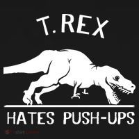 T-Rex Hates PushUps Funny Tyrannosaurus Rex Women's Hoodie thumb 2