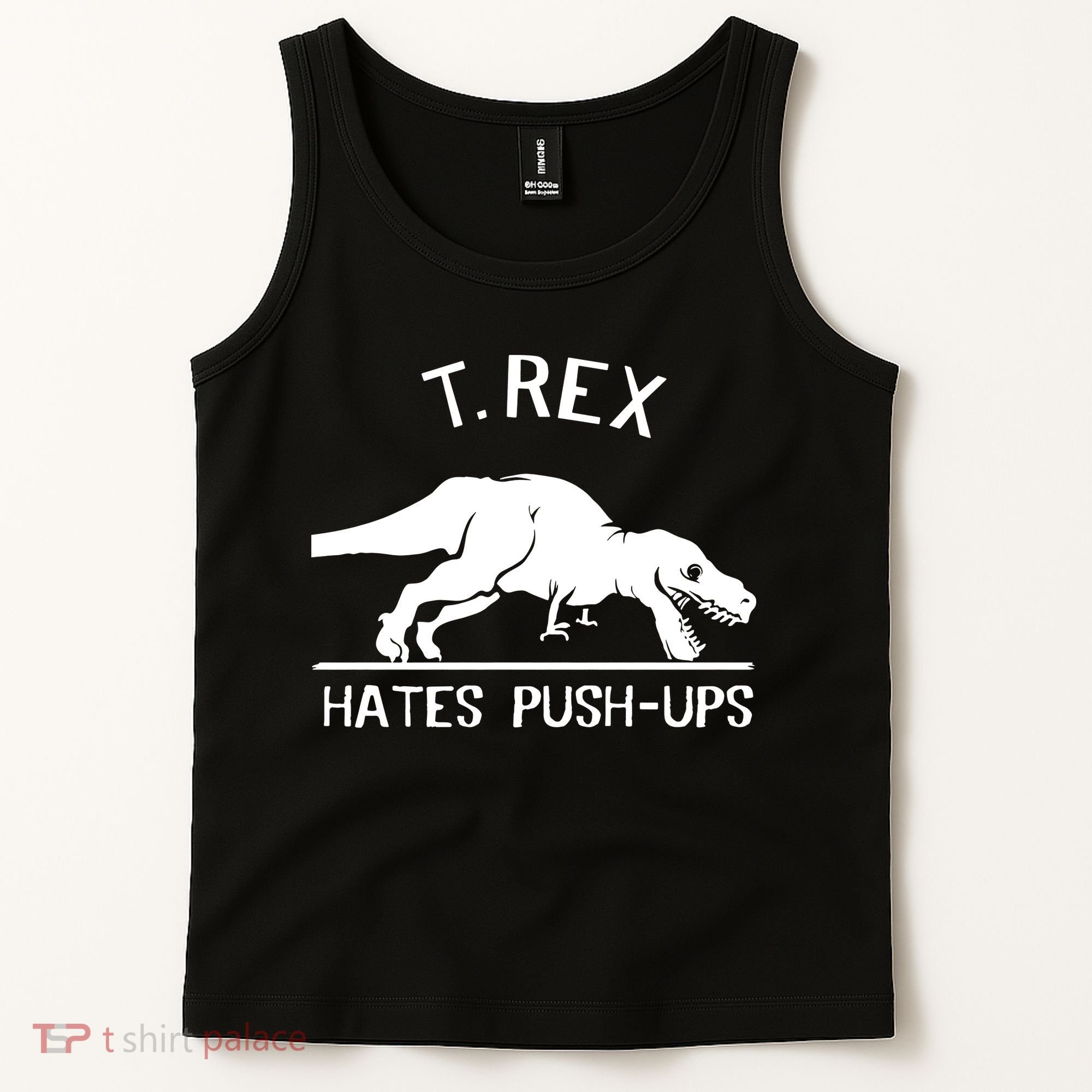 T-Rex Hates PushUps Funny Tyrannosaurus Rex Tank Top