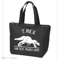 T-Rex Hates PushUps Funny Tyrannosaurus Rex Tote Bag thumb 3