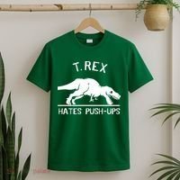 T-Rex Hates PushUps Funny Tyrannosaurus Rex T-Shirt thumb 2