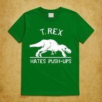 T-Rex Hates PushUps Funny Tyrannosaurus Rex T-Shirt thumb 5