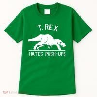 T-Rex Hates PushUps Funny Tyrannosaurus Rex Tall T-Shirt thumb 0
