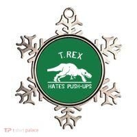 T-Rex Hates PushUps Funny Tyrannosaurus Rex Ornament thumb 0