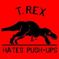 T-Rex Hates PushUps Funny Tyrannosaurus Rex Santa Hat thumb 1