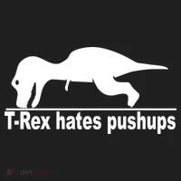 TRex Hates Pushups Funny Women's Sweatshirt thumb 2