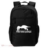 TRex Hates Pushups Funny Backpack thumb 0