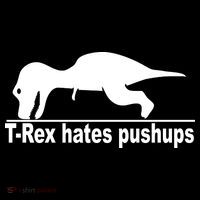 TRex Hates Pushups Funny Women's Hoodie thumb 2
