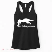 TRex Hates Pushups Funny Women's Tank Top thumb 0