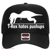 TRex Hates Pushups Funny Hat thumb 0