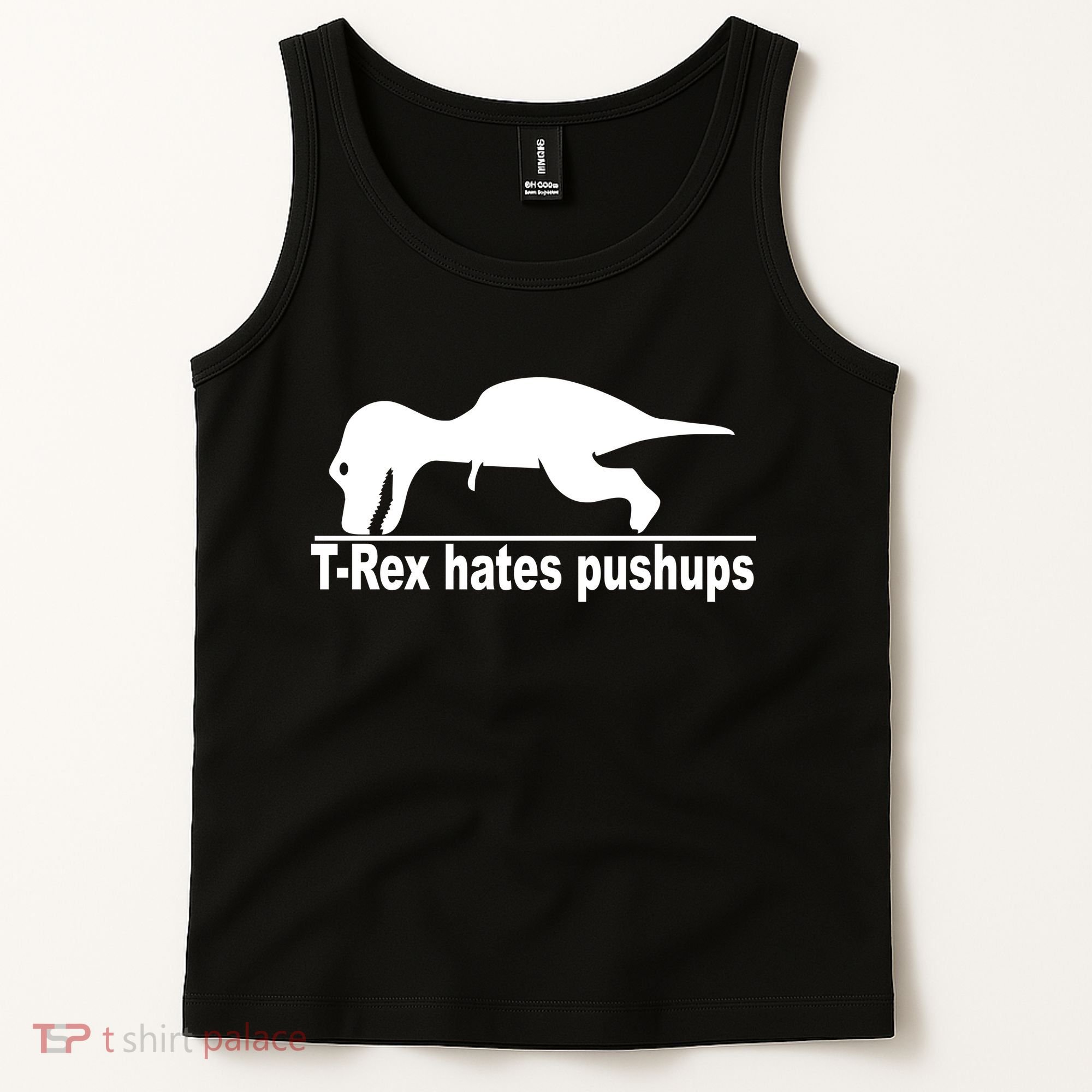 TRex Hates Pushups Funny Tank Top