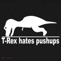 TRex Hates Pushups Funny Women's Long Sleeve Shirt thumb 2