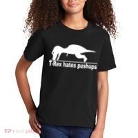 TRex Hates Pushups Funny Kids T-Shirt thumb 2