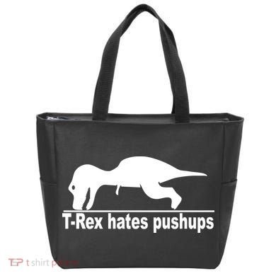 TRex Hates Pushups Funny Tote Bag