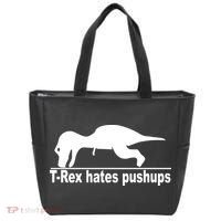 TRex Hates Pushups Funny Tote Bag thumb 0