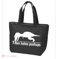 TRex Hates Pushups Funny Tote Bag thumb 3