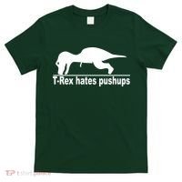 TRex Hates Pushups Funny T-Shirt thumb 0