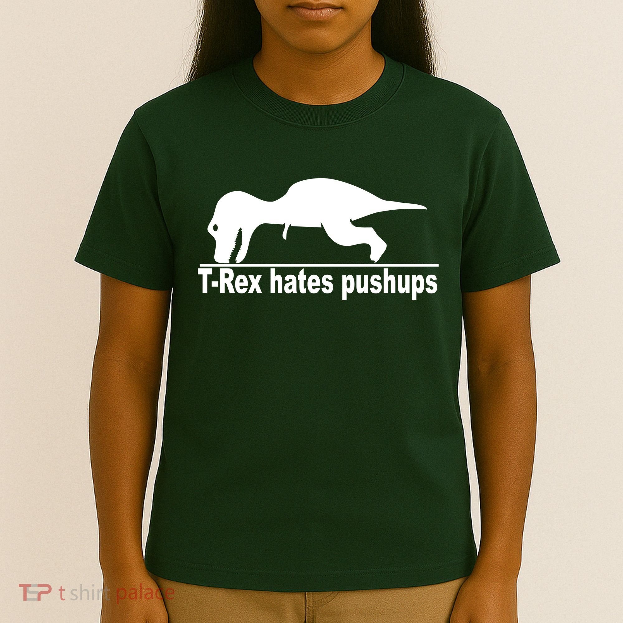 TRex Hates Pushups Funny T-Shirt