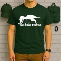 TRex Hates Pushups Funny T-Shirt thumb 6
