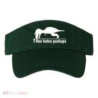 TRex Hates Pushups Funny Visor thumb 0