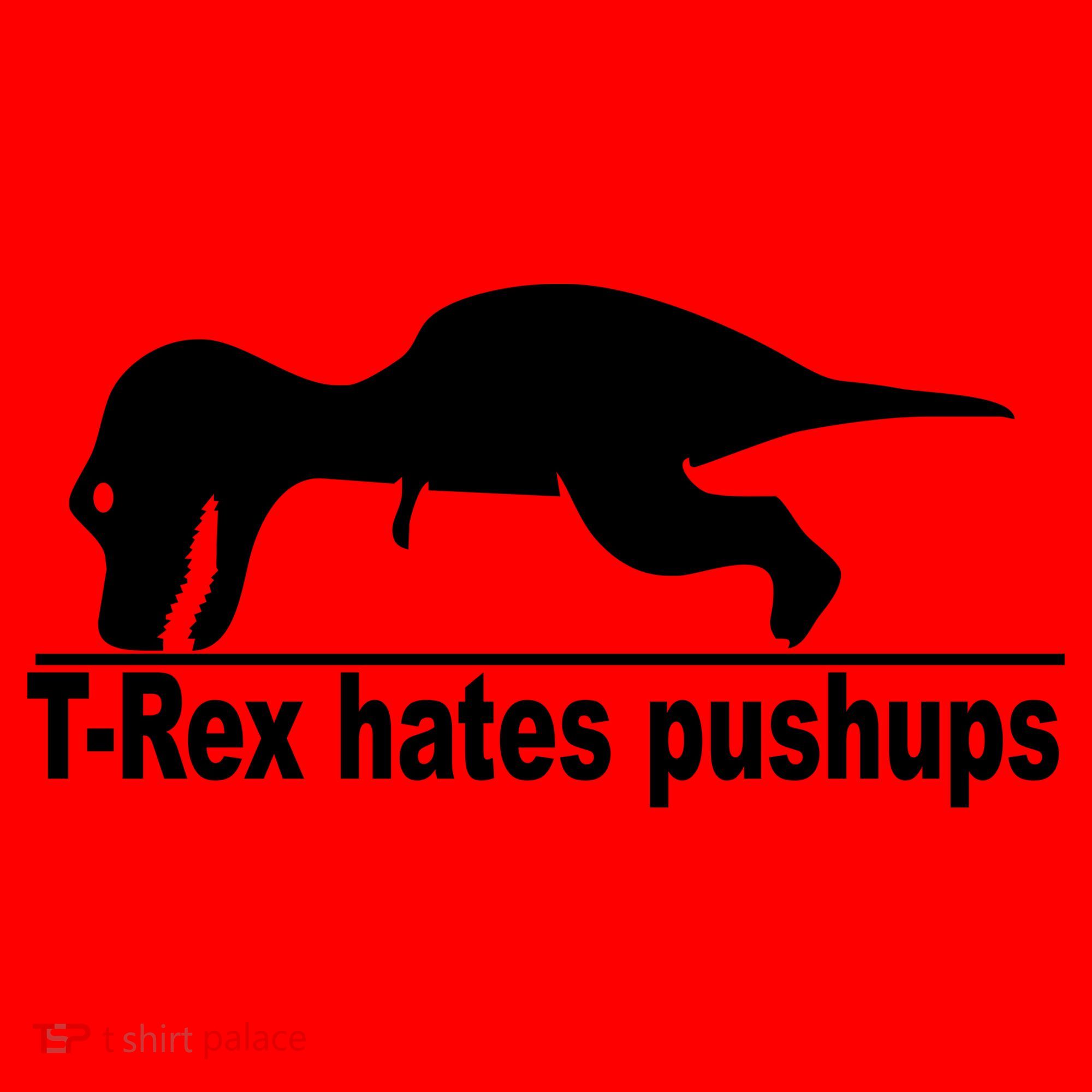 TRex Hates Pushups Funny Santa Hat