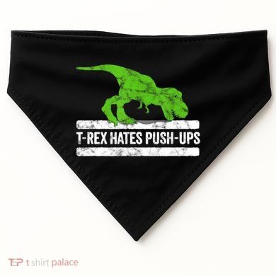 TRex Hates PushUps Dinosaur Funny Gym Push Ups USA-Made Doggie Bandana