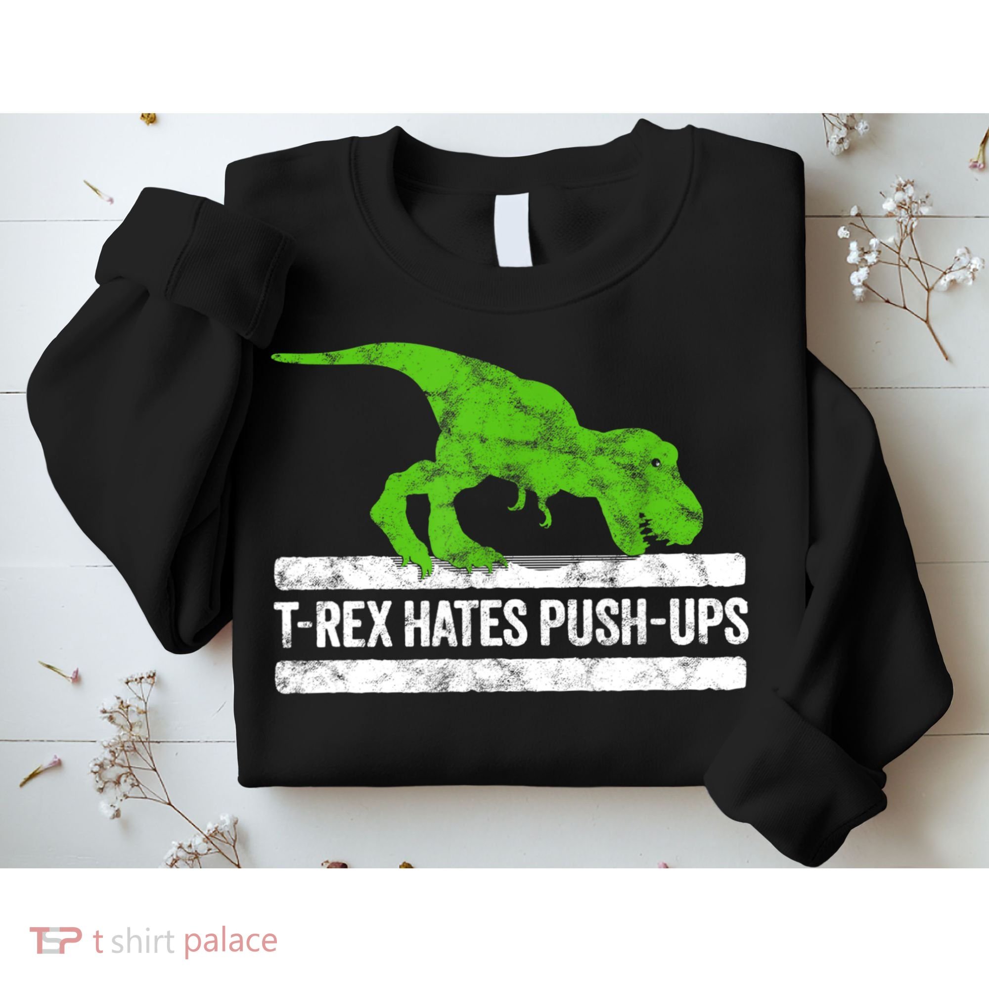 TRex Hates PushUps Dinosaur Funny Gym Push Ups Sweatshirt