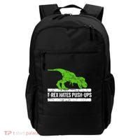 TRex Hates PushUps Dinosaur Funny Gym Push Ups Backpack thumb 0