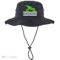 TRex Hates PushUps Dinosaur Funny Gym Push Ups Bucket Hat thumb 0