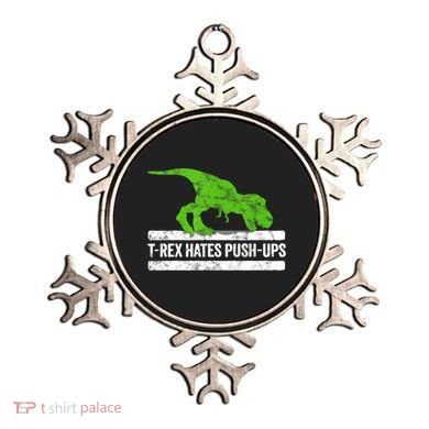 TRex Hates PushUps Dinosaur Funny Gym Push Ups Ornament