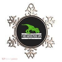 TRex Hates PushUps Dinosaur Funny Gym Push Ups Ornament thumb 0
