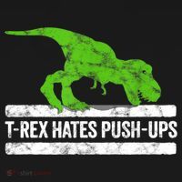 TRex Hates PushUps Dinosaur Funny Gym Push Ups Visor thumb 3