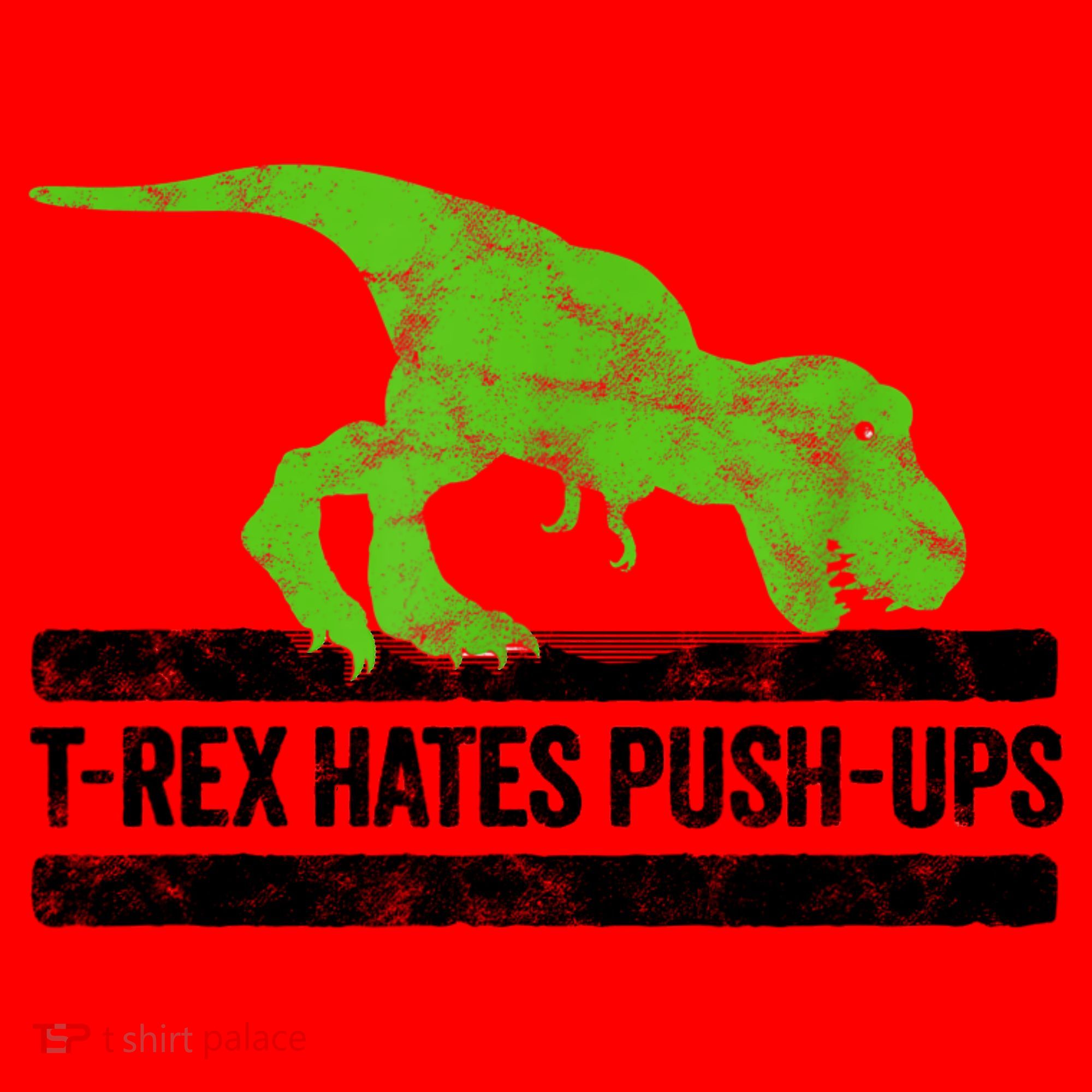 TRex Hates PushUps Dinosaur Funny Gym Push Ups Santa Hat