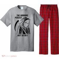 The Horrors Persist But So Do I Funny Pajama Set thumb 0