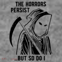 The Horrors Persist But So Do I Funny Women's Hoodie thumb 2