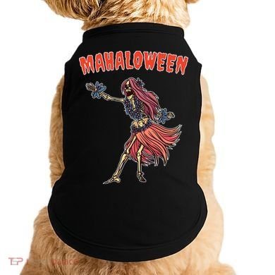 Tropical Halloween Party Mahaloween Hula Doggie Tank