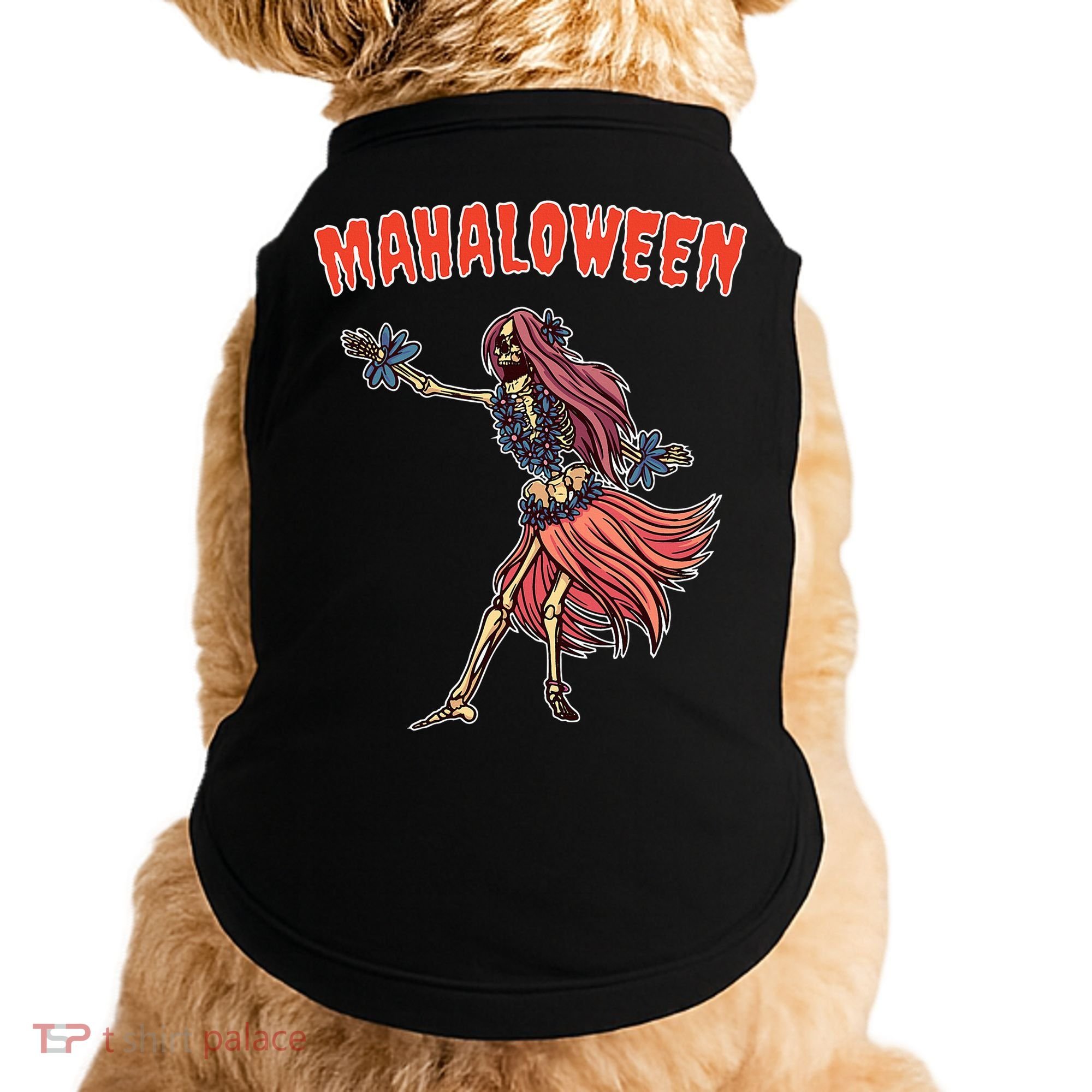 Tropical Halloween Party Mahaloween Hula Doggie Tank