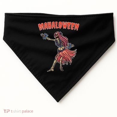 Tropical Halloween Party Mahaloween Hula USA-Made Doggie Bandana